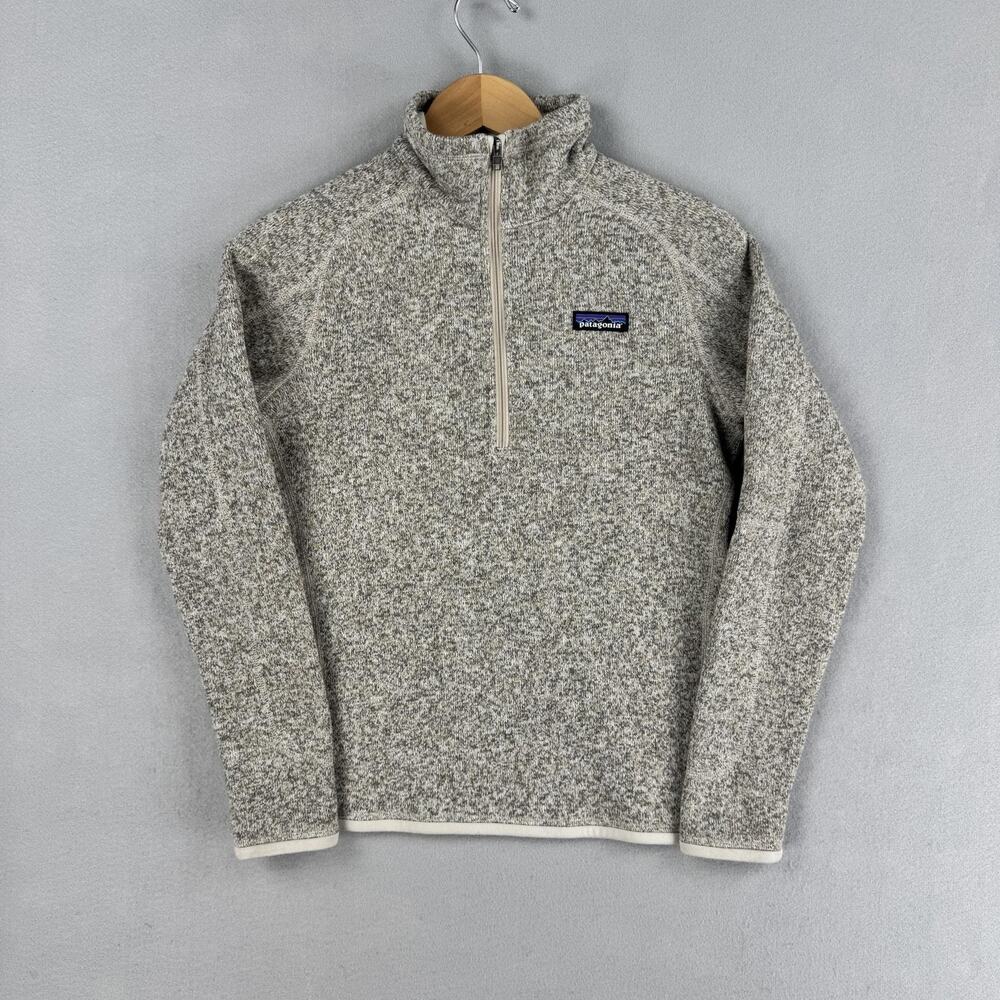 Patagonia Better Sweater Womens Small Gray Fleece 1/4 Zip Pullover Outdoor